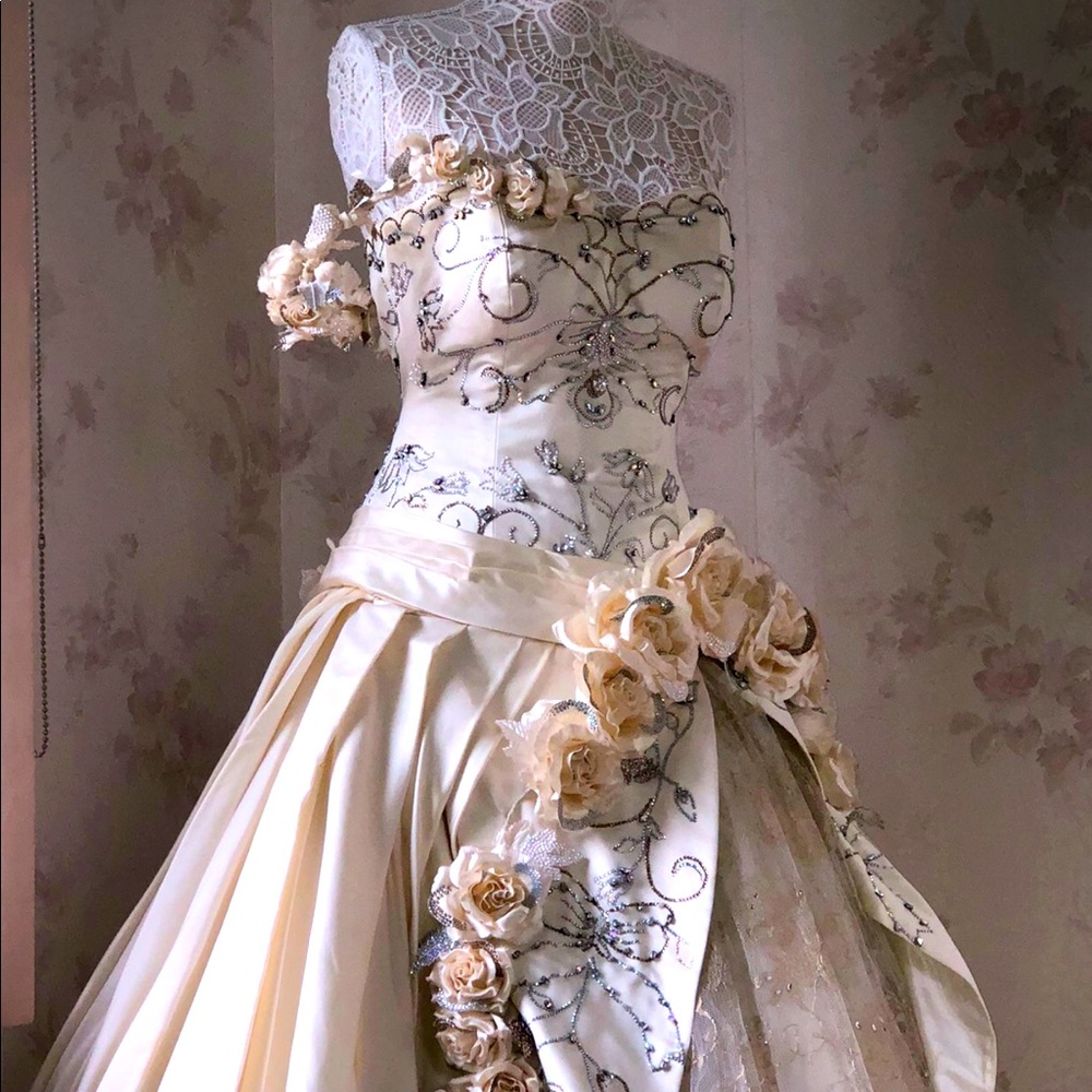 Pnina Tornai Couture inspired gown ! All hand embroidered custom made .